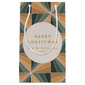 Kerst Groene  Art Deco Aangepaste Vakantie Klein Cadeauzakje (Voorkant)