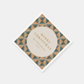Kerst Groene Art Deco Aangepaste Vakantie Servet (Hoek)