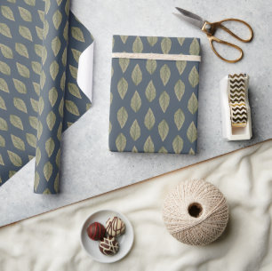 Kerst Groene bladeren inpakpapier