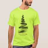 Kerst Groene Boom Aquarel T-shirt (Voorkant)