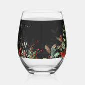 Kerst-groene bruiloft wijnglas zonder voet (Rechts)