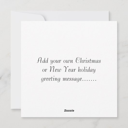 Kerst groene foto wenskaart. feestdagenkaart (Achterkant)