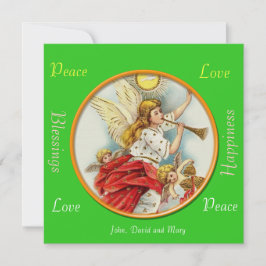 Kerst groene foto wenskaart. feestdagenkaart