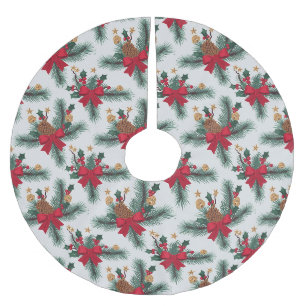 Kerst Groene Garland Rode Rijen Goud Accent Groen Kerstboom Rok
