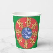 Kerst Groene Gingerbread Koekjes Papieren Bekers (Achterkant)