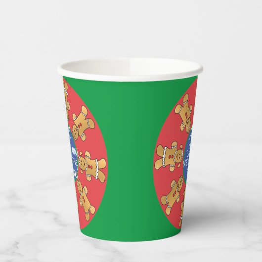 Kerst Groene Gingerbread Koekjes Papieren Bekers (Links)