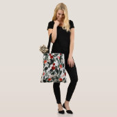 Kerst groene rode bessen tote bag (Op model)