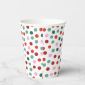 Kerst Groene Rode Polka Dots Patroon Papier Cups Papieren Bekers (Rechts)