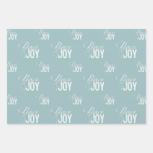 Kerst Groene Vrede en vreugde Inpakpapier Vel (Voorkant 3)