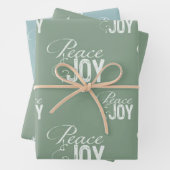 Kerst Groene Vrede en vreugde Inpakpapier Vel (In situ)