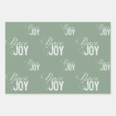 Kerst Groene Vrede en vreugde Inpakpapier Vel (Voorkant)