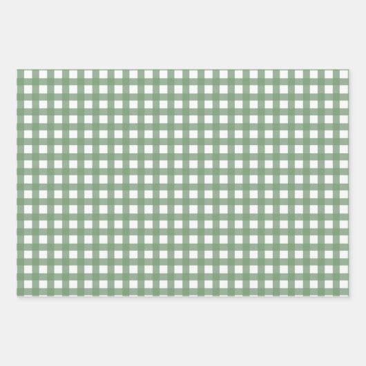 Kerst Groene White Wrapping Paper Set van 3 (Voorkant 3)