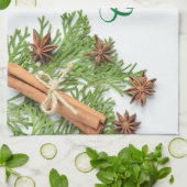 Kerst Groenen en Dingen Keukenhanddoek (Gevouwen)