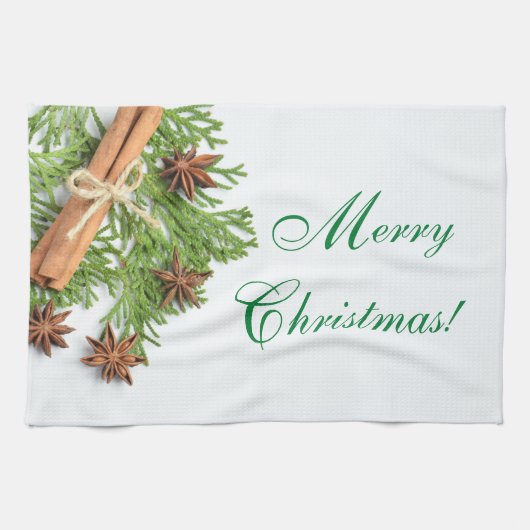 Kerst Groenen en Dingen Keukenhanddoek (Horizontaal)