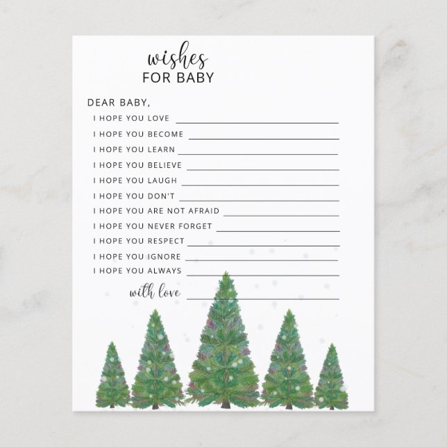 Kerst groenwensen voor baby (Voorkant)