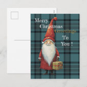 Kerst Groeten Vakantie Briefkaart (Voorkant / Achterkant)