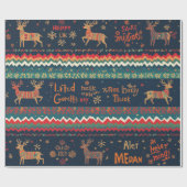 Kerst Groetjes patroon Design Cadeaupapier (Vlak)