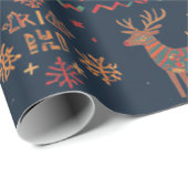 Kerst Groetjes patroon Design Cadeaupapier (Rol Hoek)