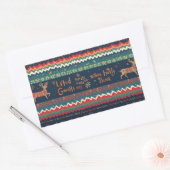 Kerst Groetjes patroon Design Rechthoekige Sticker (Envelop)