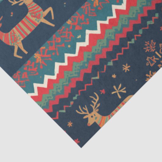 Kerst Groetjes patroon Design Tissuepapier (Detail)