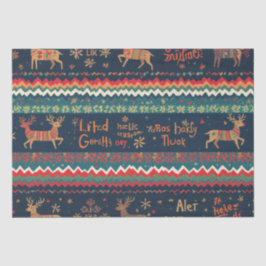 Kerst Groetjes patroon Design Tissuepapier