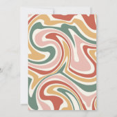 Kerst Groovy Party 70s Uitnodiging (Achterkant)