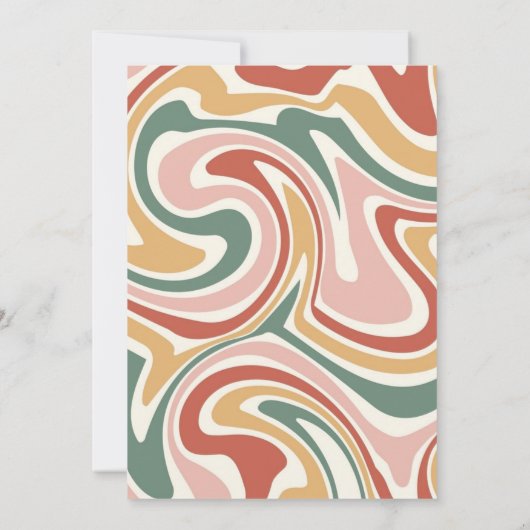 Kerst Groovy Party 70s Uitnodiging (Achterkant)