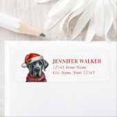 Kerst Grote Deen Hond Terugkeer Adreslabels Etiket (Insitu)