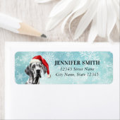 Kerst Grote Deen Hond Terugkeer Adreslabels Etiket (Insitu)