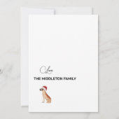 Kerst Grote Deen Hond Vrolijk Groeten Groene Kaart (Achterkant)