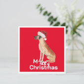 Kerst Grote Deen Hond Vrolijk Wenskaart (Staand voorkant)