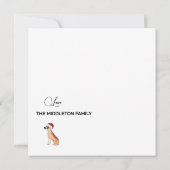 Kerst Grote Deen Hond Vrolijk Wenskaart (Achterkant)