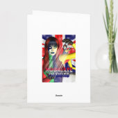 Kerst Grote Oma Elf Rendier, Rudolf, Noord Feestdagen Kaart (Achterkant)