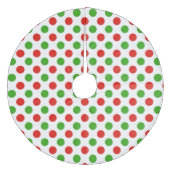 Kerst Grote Polka Dot Patroon Boom Rok Fleece Kerstboom Rok (Voorkant)