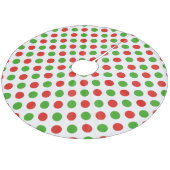 Kerst Grote Polka Dot Patroon Boom Rok Fleece Kerstboom Rok (Gekanteld)