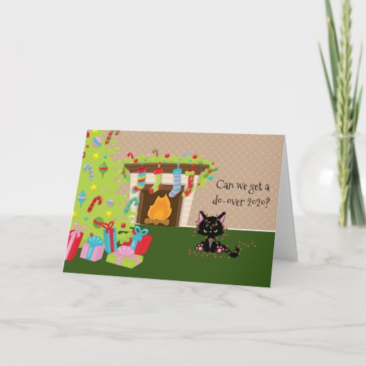 Kerst Grumpy Cat Do Over 2020 Feestdagen Kaart (Voorkant)