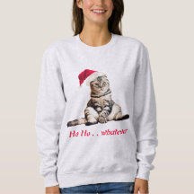 Kerst Grumpy Kitty Cat Ho Wat Grappig