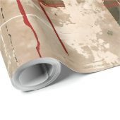 Kerst Grunge Plaid Cadeaupapier (Rol Hoek)