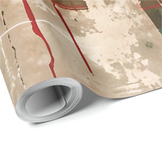 Kerst Grunge Plaid Cadeaupapier (Rol Hoek)