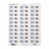 Kerst-Guinea Varkens (glad haar) Etiket (Full Sheet)