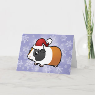 Kerst-Guinea Varkens (glad haar) Feestdagen Kaart
