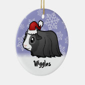 Kerst-Guinea Varkens (lang haar) (naam huisdieren  Keramisch Ornament (Rechts)