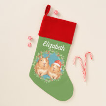 Kerst Guinee Pigs Santa Rendier gepersonaliseerd