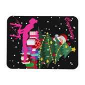 Kerst gymnast: De kerstman brengt me turnballen Magneet (Horizontaal)