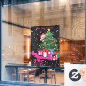 Kerst gymnast: De kerstman brengt me turnballen Raamsticker (Cafe Raam)