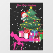 Kerst gymnast: De kerstman brengt me turnballen Raamsticker (Vel)
