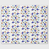 Kerst haai inpakpapier (Vlak)