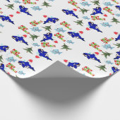 Kerst haai inpakpapier (Hoek)