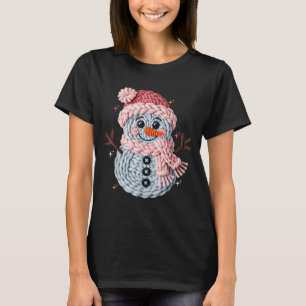 Kerst Haak Nep Garens Haak Sneeuwman Grappig  T-shirt