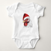 Kerst Haan, Vakantie Haan, Santa Chicken Romper (Voorkant)